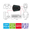 Amstrad SWITCH007 Convertisseur plug & play clavier, souris & casques pour consoles: PS3/4 - XBOX 360/ONE - SWITCH