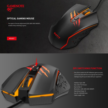 Souris GAMENOTE MS1027
