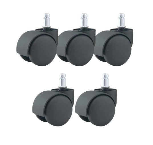 Roulettes pour pied fauteuil gaming - Jeu de 5 roulettes