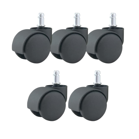 Roulettes pour pied fauteuil gaming - Jeu de 5 roulettes