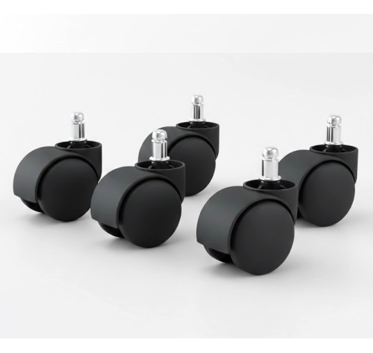 Jeu complet de 5 roulettes de remplacement spécialement adaptées aux fauteuils Amstrad