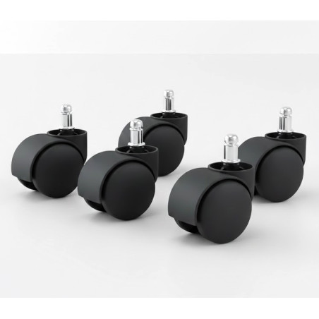 Jeu complet de 5 roulettes de remplacement spécialement adaptées aux fauteuils Amstrad