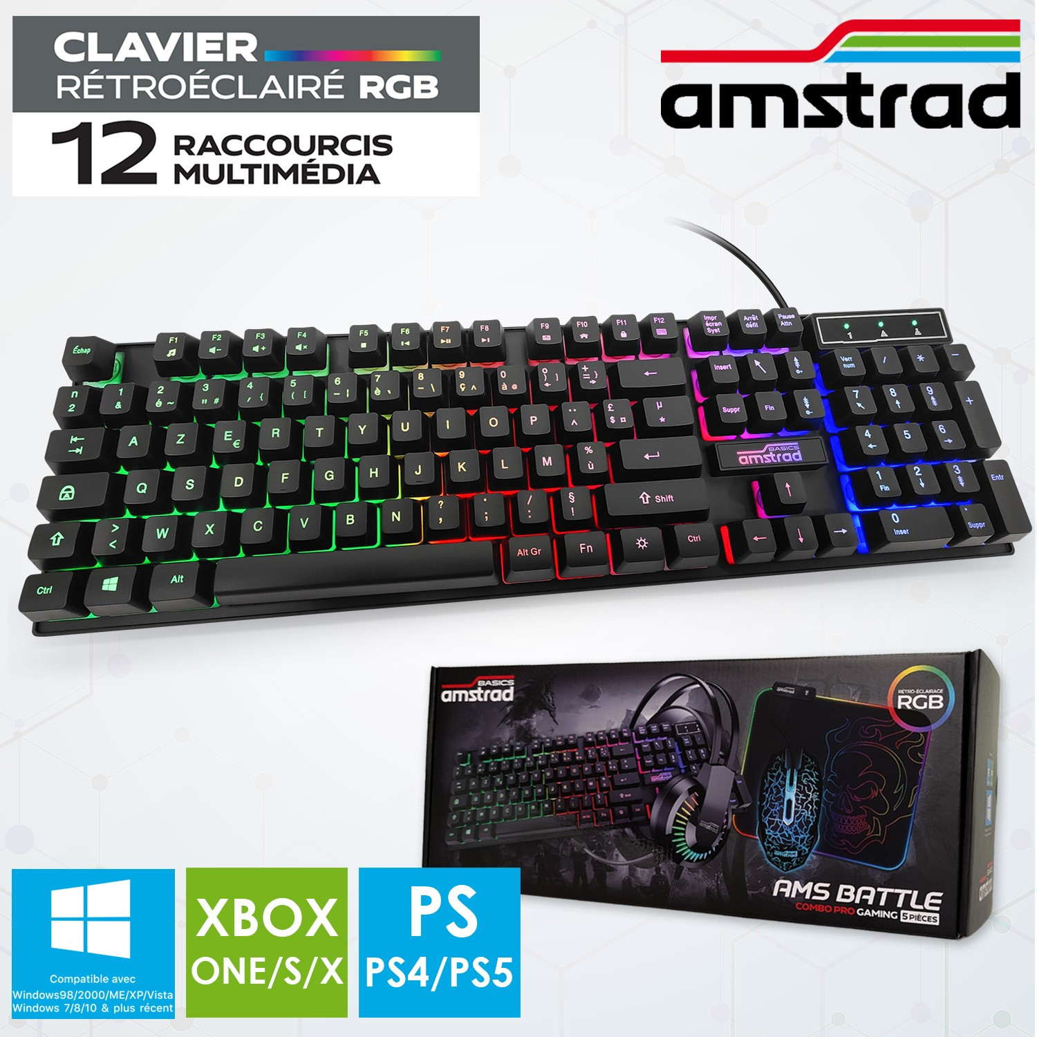 Clavier AMSTRAD AMS-KEY008 — vue alternative