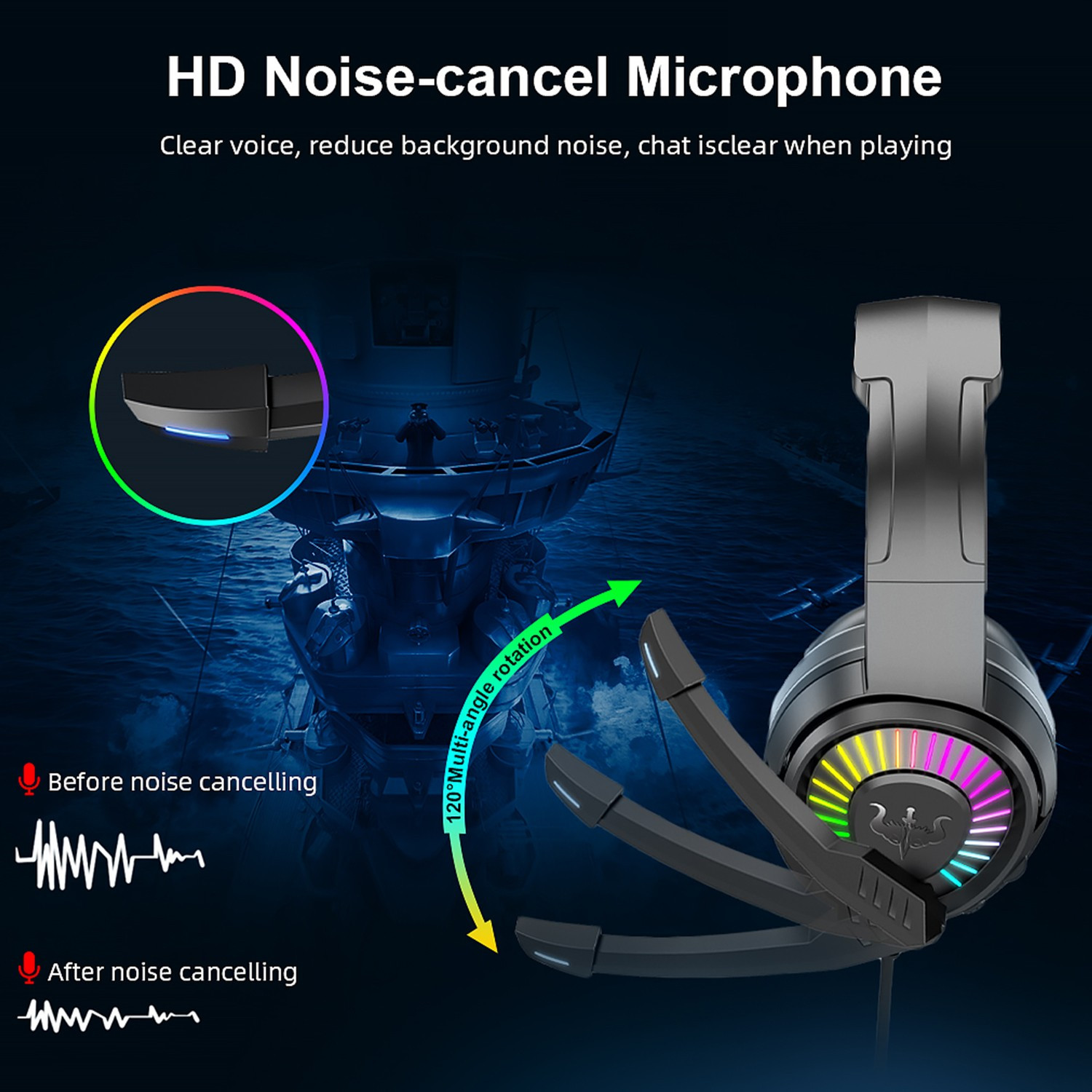 Casque OVLENG GT67-BLACK — vue alternative
