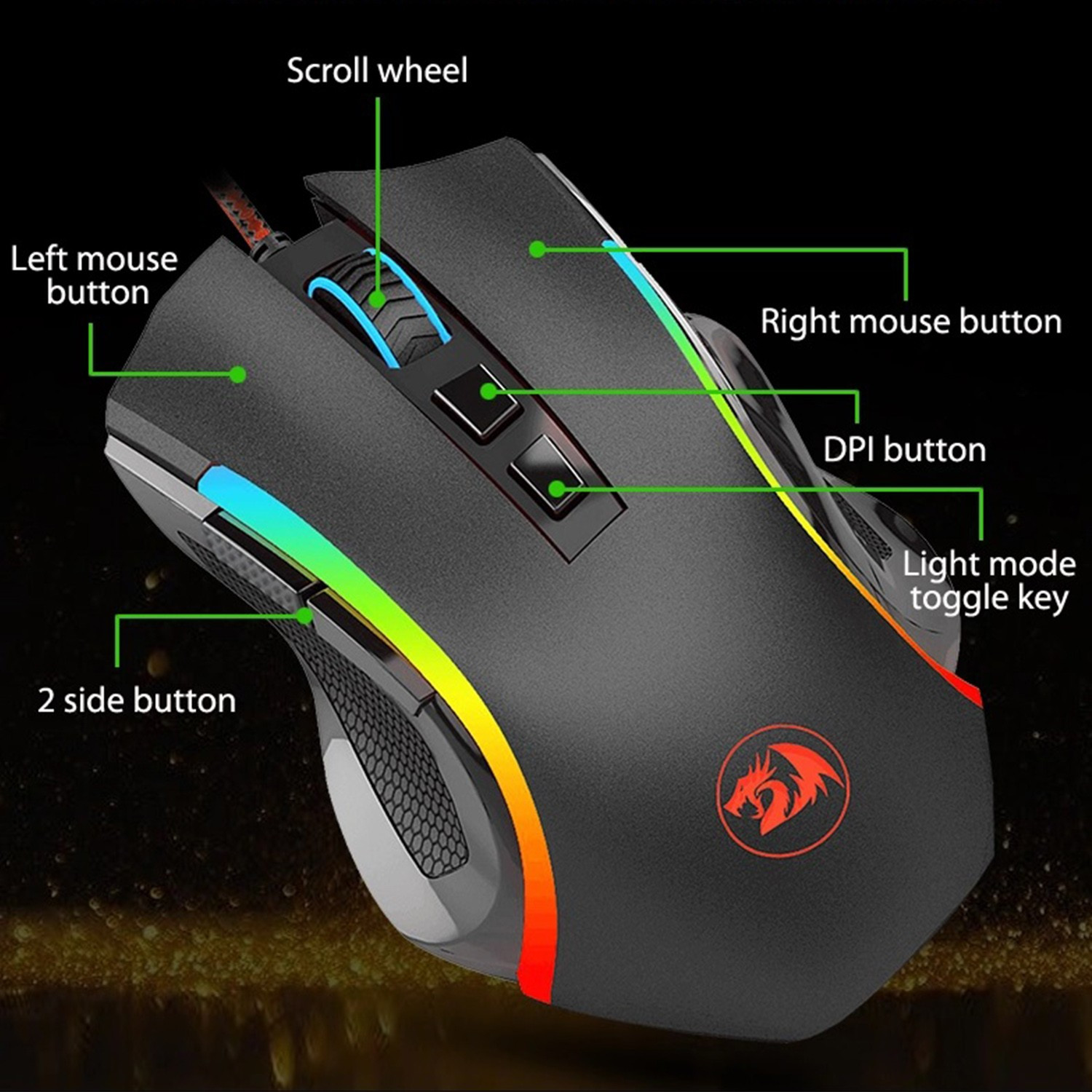Souris Redragon GRIFFIN — vue alternative