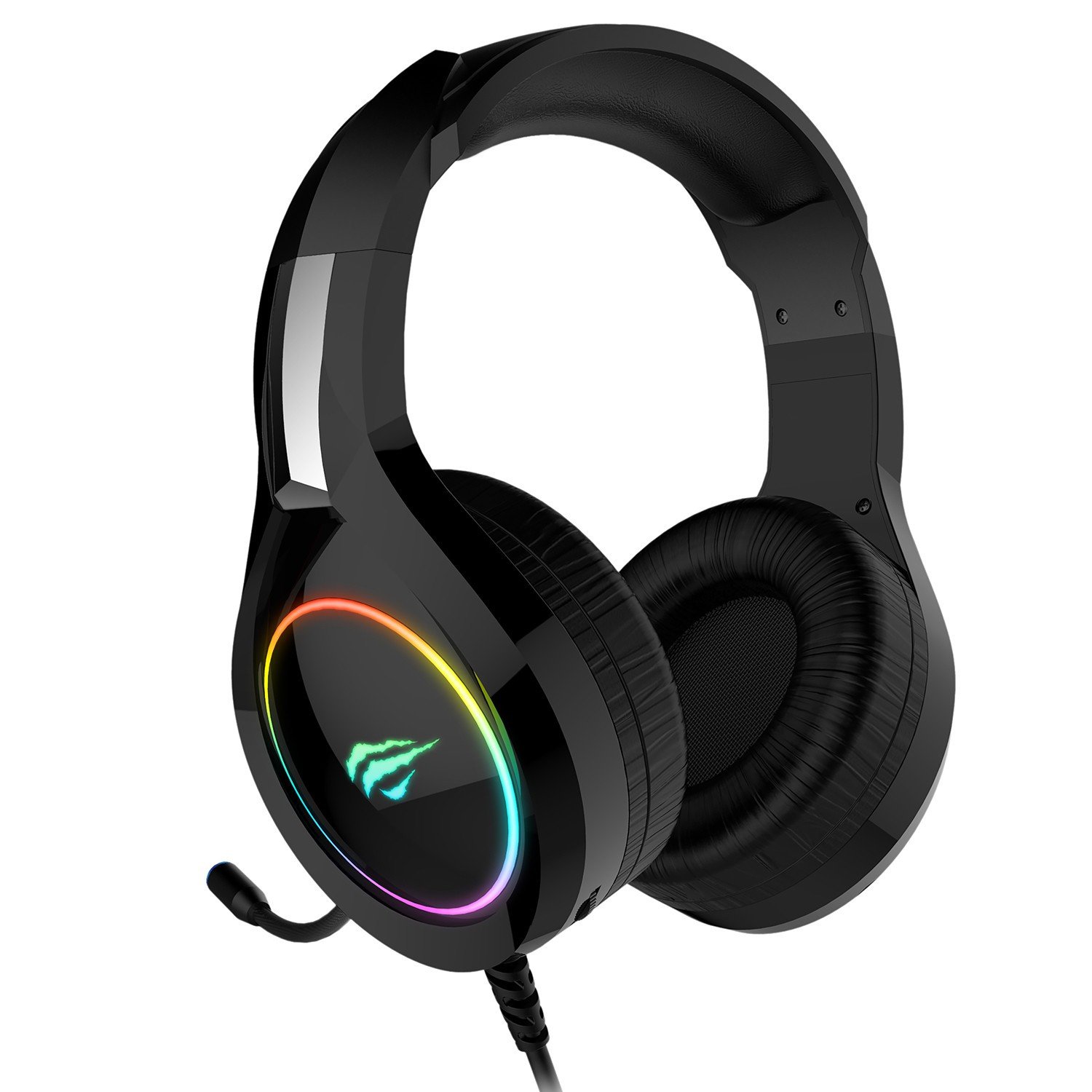 GAMENOTE HV-H2232D Casque gamer avec micro et retro éclairage RGB pour PC & consoles - Haut-parleur 50mm - Contrôle du volume — image 4