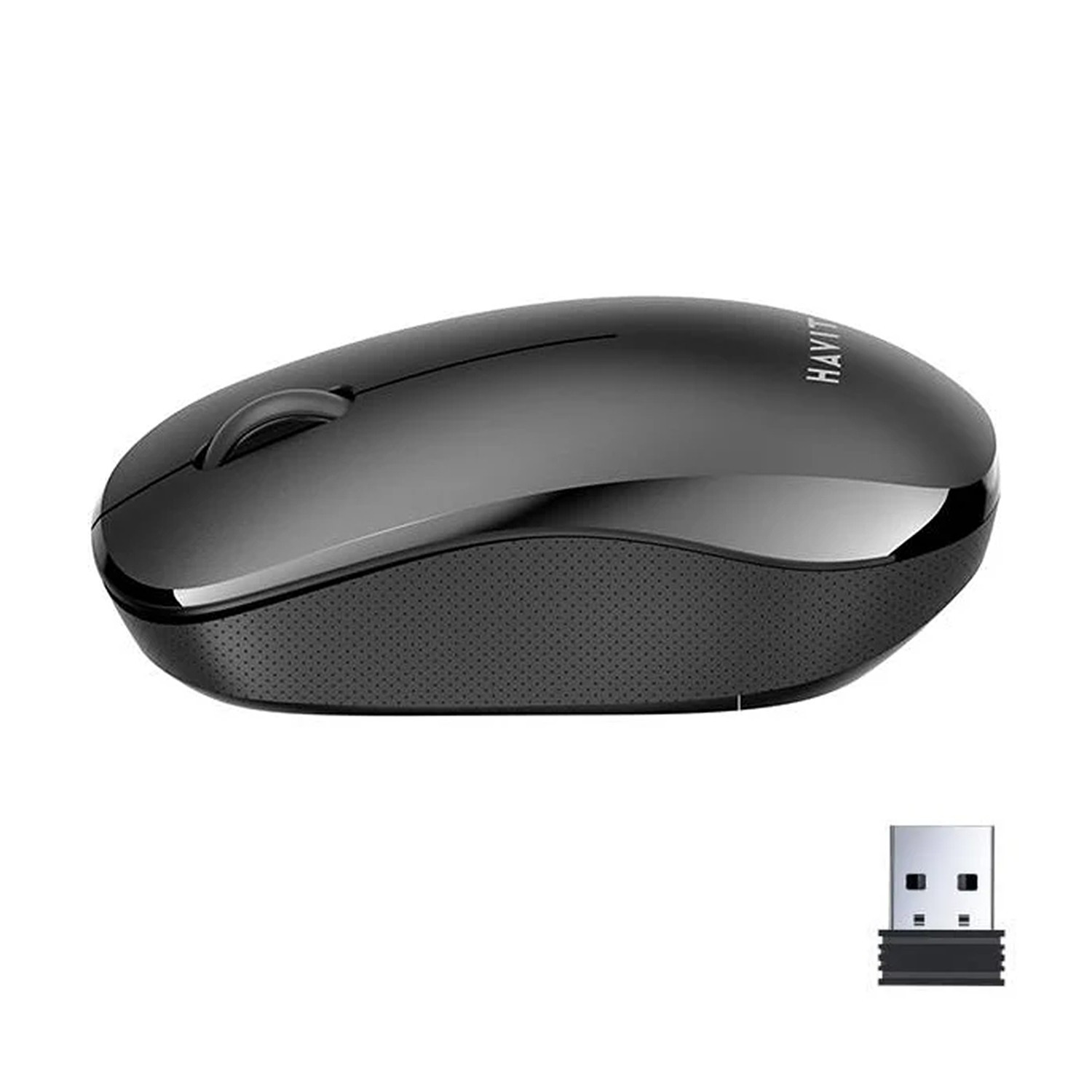 HAVIT MS66GT Souris bureautique sans fil 2,4 Ghz - 3 boutons - Portée 10 mètres - Nano récepteur - coloris noir — image 3