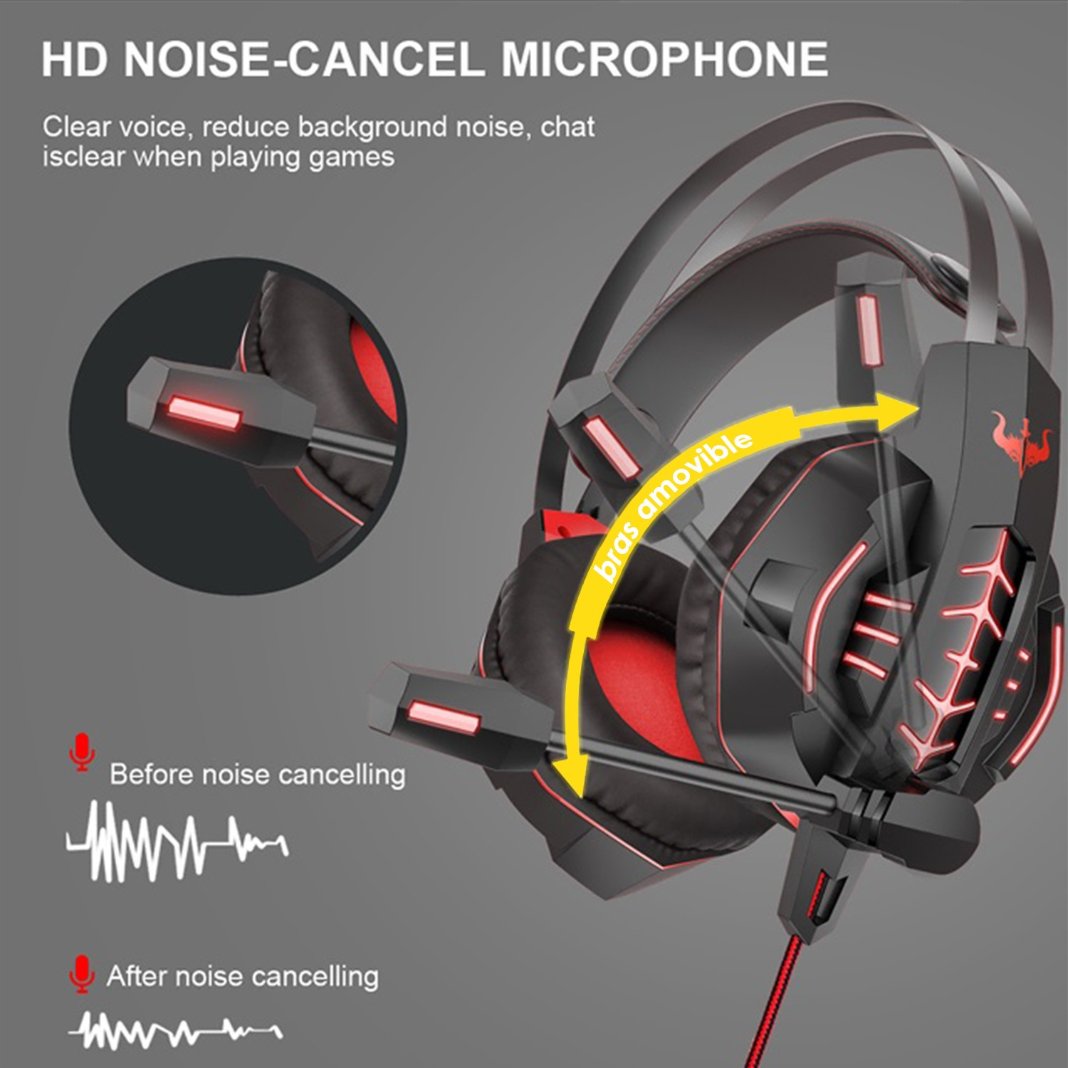 Casque OVLENG GT63-RED — image 4